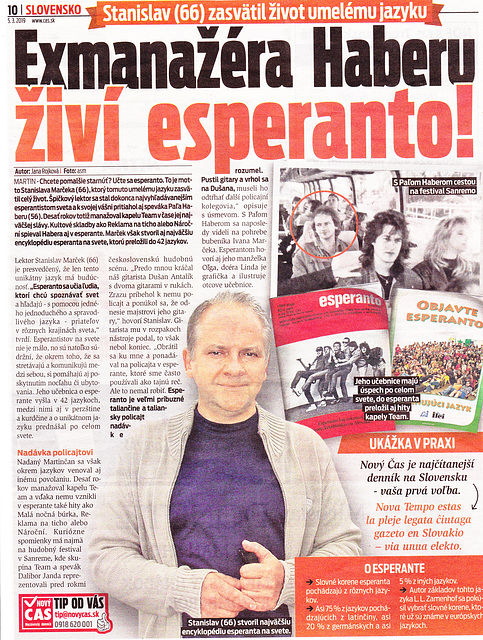 Slovaka gazeto pri Esperanto