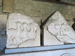 Musée archéologique de Split : couvercle de sarcophage chrétien.
