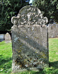 hadlow church, kent (7) mid c18 gravestone with cherub
