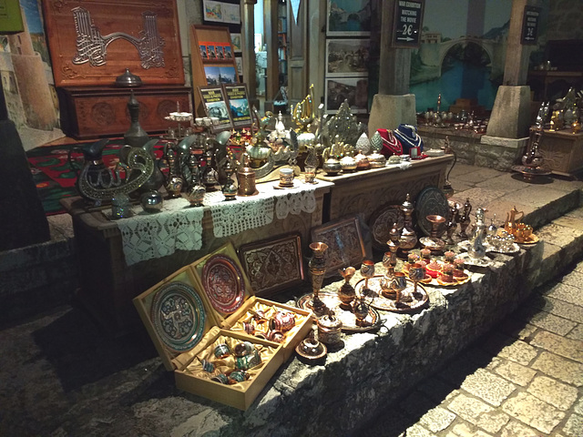 Mostar- Evening at a Gift Shop