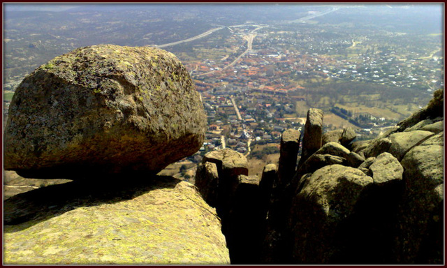 La Cabrera town from the ridge