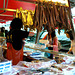 Fischmarkt Bergen mit Stockfisch