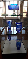 Glassware in blue.