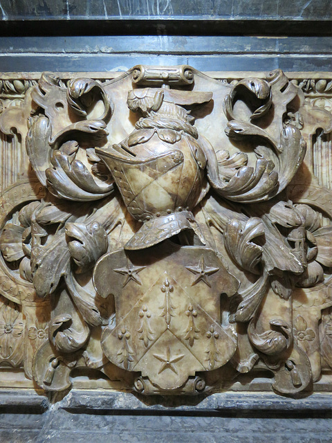 st helen bishopsgate  heraldry on c16 tomb of sir thomas gresham +1579   (4)
