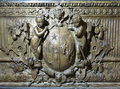 st helen bishopsgate  london  heraldry on c16 tomb of sir thomas gresham +1579(6)