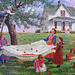 'Bushels of Fun' 300 Pc Jigsaw Puzzle Art by John Sloane Mfgd by Bits and Pieces
