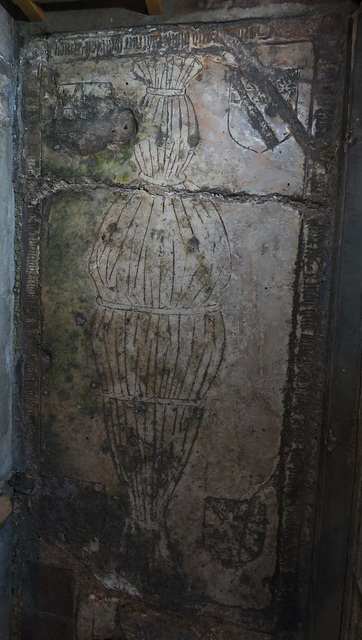 norbury church, derbs (26)elizabeth fitzherbert +1491, incised slab with figure in shroud