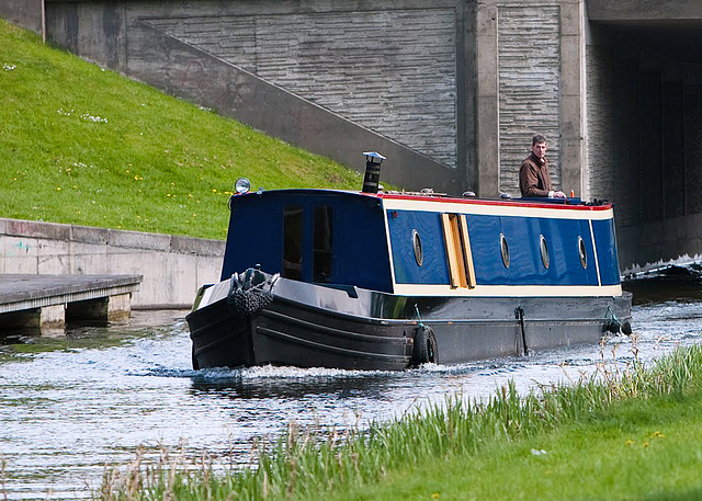 Barge on the Forth Clyde Canal at Clydebank