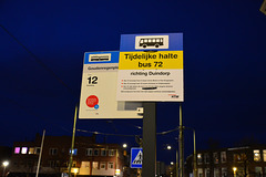 Temporary bus stop line 72