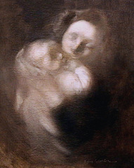IMG 7301 Eugène Carrière. 1849-1906. Paris.  Jeune mère. Young mother Vers 1899.     Bremen Kunsthalle.