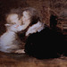 IMG 7301A Eugène Carrière. 1849-1906. Paris.   Le baiser. The kiss. vers 1882.     Bremen Kunsthalle.