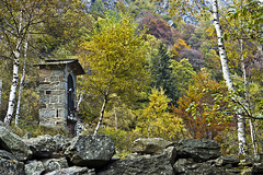 La petite Chapelle sur le chemin, dans les couleurs d'automne