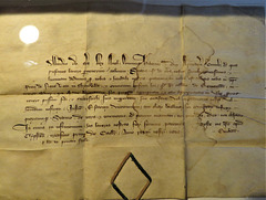 newstead abbey, notts; priory charter with seal of king edward