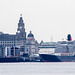 Liverpool, the Royal Liver Building and a cruise ship ..