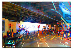 Give way to pedestrians - London Bridge - saturation-plus90 -  30 10 2014
