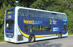 DSCF1500 Konectbus (Go-Ahead) 608 (SN61 CZY) at Thickthorn - 11 Sep 2015