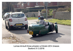 Lomax kit on 1985 2CV chassis 602cc Seaford 31 3 2016