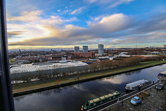 View over Glasgow from Speirs Wharf