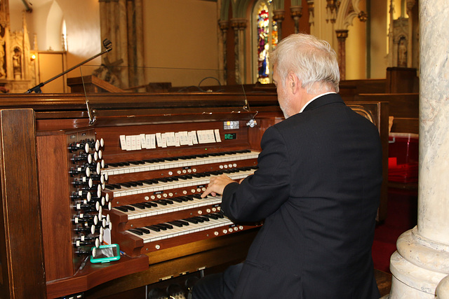At the organ