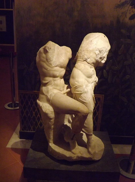 Satyr and Nymph Sculpture Group in the Naples Archaeological Museum, July 2012
