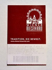 Ticket for the Wiener Riesenrad