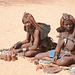 Namibia, Souvenir Sellers in the Himba Village of Onjowewe