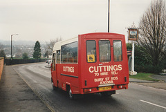 Cuttings Coaches F799 FPP in Bury St. Edmunds – 10 Feb 1995 (251-03)
