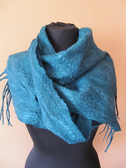 cobweb scarf - wool and silk fibres