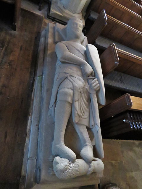 norbury church, derbs (96)c14 effigy on tomb of sir henry fitzherbert +1315