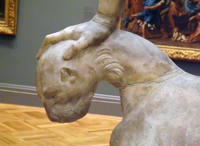 Detail of Dionysos Seated on a Panther in the Metropolitan Museum of Art, February 2014
