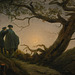 Detail of Two Men Contemplating the Moon by Caspar David Friedrich in the Metropolitan Museum of Art, Feb. 2020