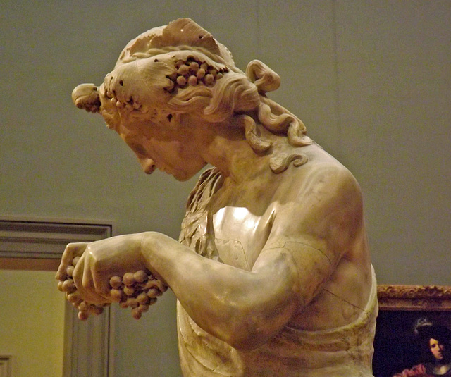 Detail of Dionysos Seated on a Panther in the Metropolitan Museum of Art, February 2014