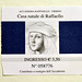 Ticket for the birth house of Raphael