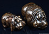 Nili-Gruppe, Mama mit Baby, Bronze-Guss, 1467 g und 561 g, Dalbeck Bronze, 2015