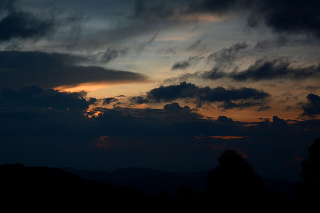 Uganda, Sunset over Bwindi Forest