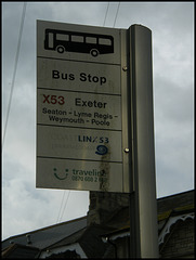 X53 bus stop at Beer