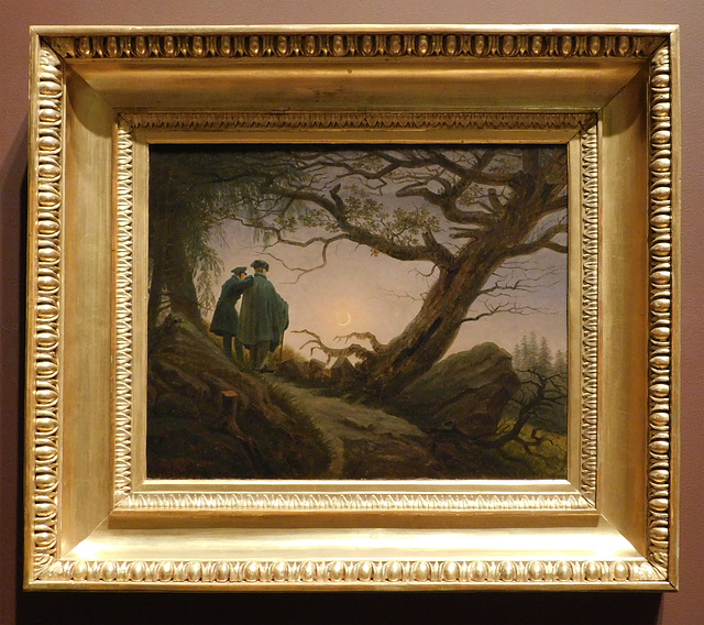 Two Men Contemplating the Moon by Caspar David Friedrich in the Metropolitan Museum of Art, Feb. 2020
