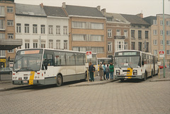 (De Lijn contractor) NV Nuyens 151145 (CZV 882) and De Lijn 2102 (0736 P) at Mechelen – 1 Feb 1993