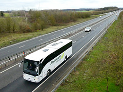 Anderson Travel BL16 GBE on the A11 near Kennett - 26 Jan 2019 (P1000019)