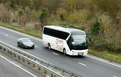 Dovers Coaches AD18 DOV on the A11 near Kennett - 26 Jan 2019 (P1000021)