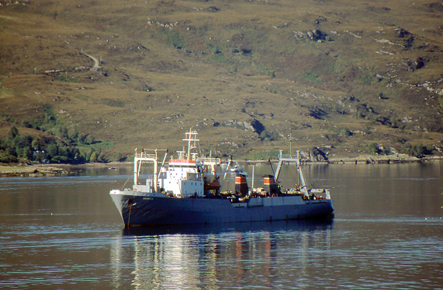 Russian Trawler in Loch Broom,Ullapool 22nd September 1998.
