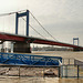 Die Friedrich-Ebert-Brücke über dem Rhein (Duisburg-Ruhrort) / 8.02.2020