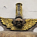 st helen bishopsgate , london  (48) skull and hourglass on c17 tomb of sir john spencer +1609