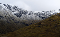 Spring snow on part of the South Shiel Ridge