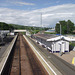 Looking north from the footbridge at Dingwall station.