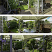 Triptych of garden panoramas