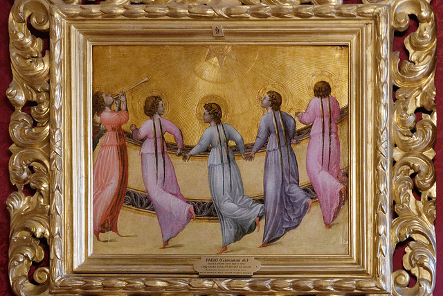 "Cinq anges dansant devant le soleil" (Giovanni di Paolo)
