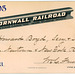 Cornwall Railroad Company Pass, Cornwall, Pa., 1895