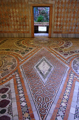 Marble mosaic floor