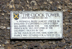Clocktower note
